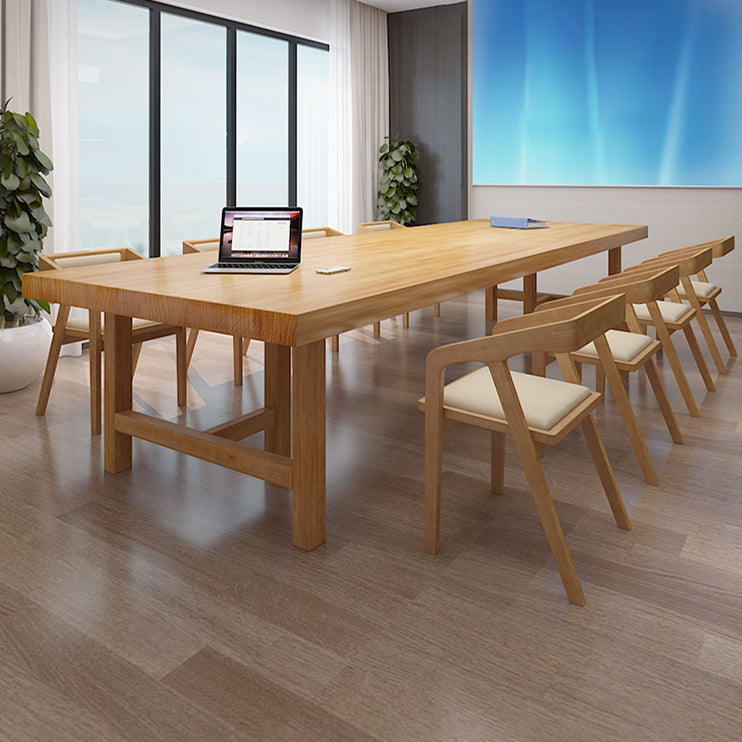 Solid Wood Meeting Table Simplicity Fixed Writing Table for Home Office