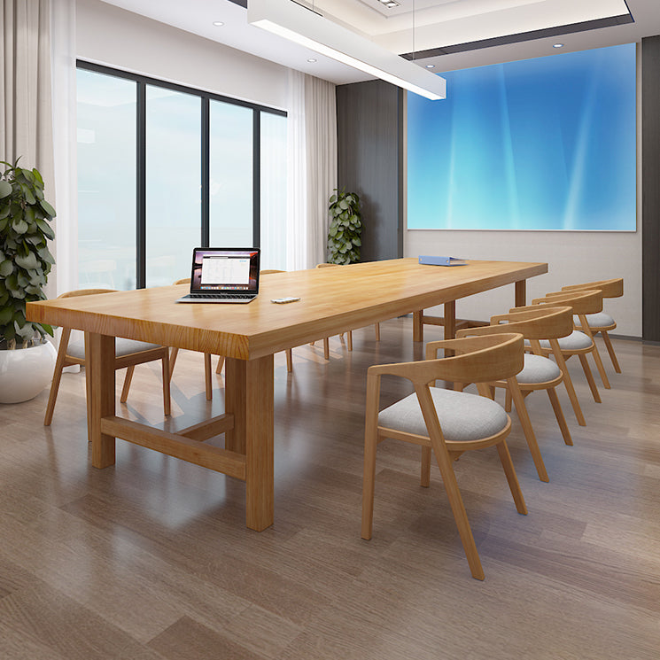 Solid Wood Meeting Table Simplicity Fixed Writing Table for Home Office