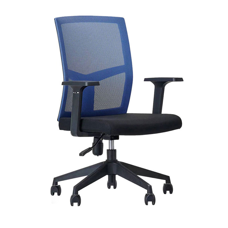 Ergonomic Mesh Desk Chair Mid Back Arms Chair with Swivel Casters