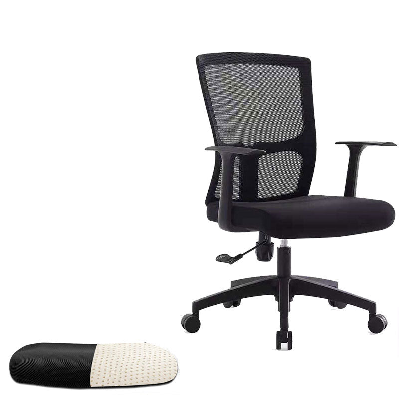 Ergonomic Mesh Desk Chair Mid Back Arms Chair with Swivel Casters