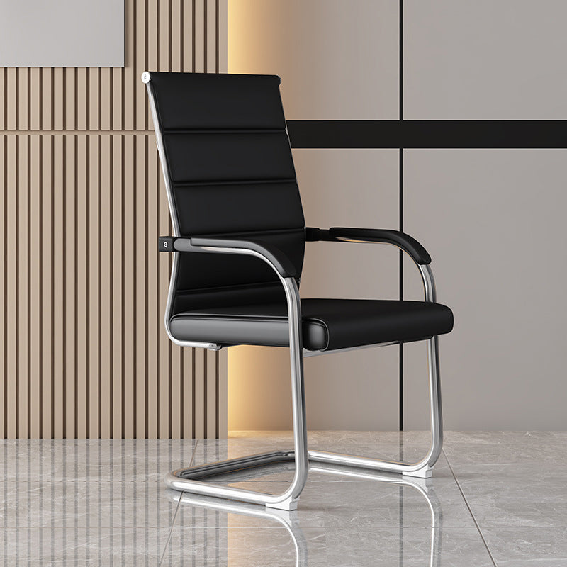 Modern Black and Cray Desk Chair with Mid Back Home Office Chair