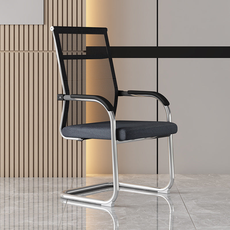 Modern Black and Cray Desk Chair with Mid Back Home Office Chair