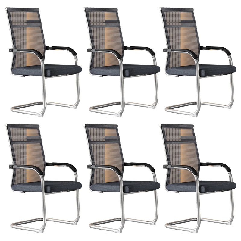 Modern Black and Cray Desk Chair with Mid Back Home Office Chair