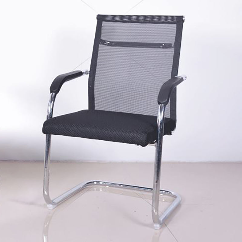 Modern Black Steel Desk Chair with Mid Back and High Back Home Office Chair