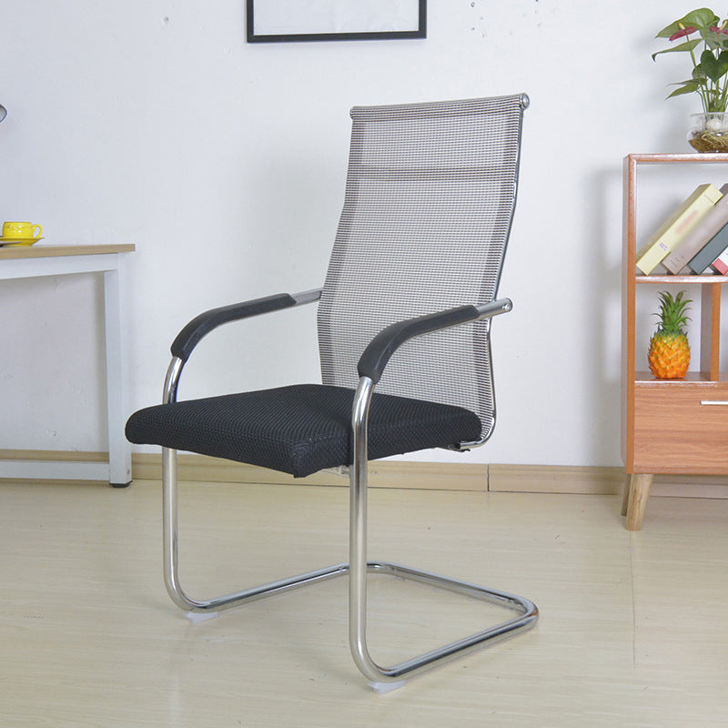 Modern Black Steel Desk Chair with Mid Back and High Back Home Office Chair