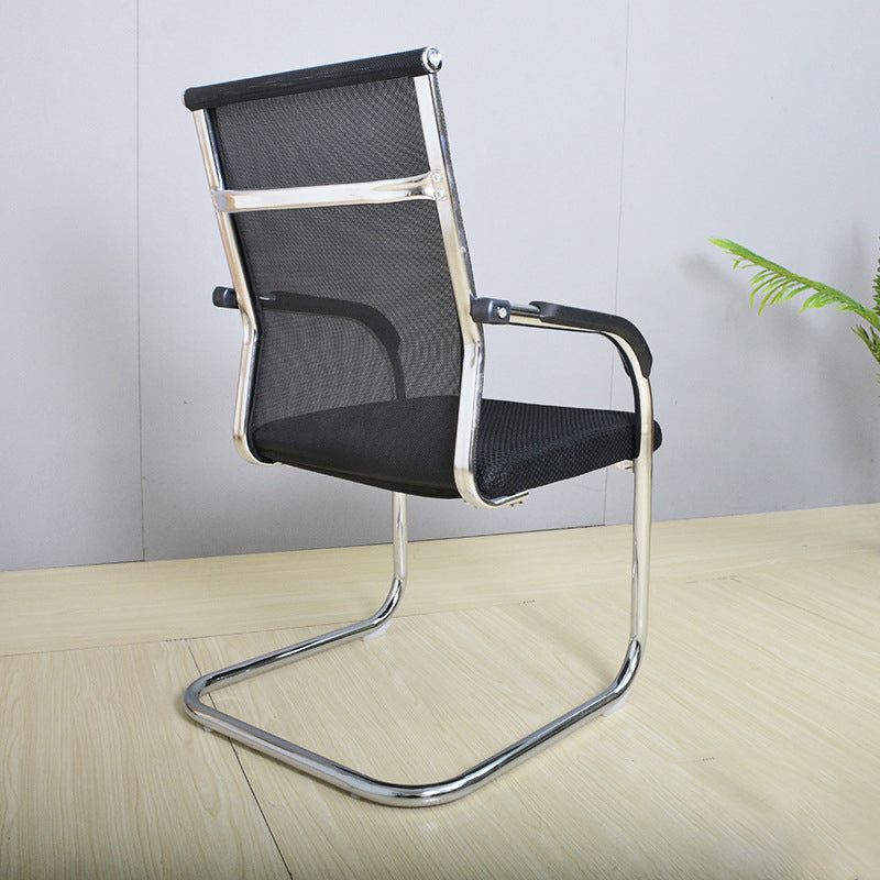 Modern Black Steel Desk Chair with Mid Back and High Back Home Office Chair