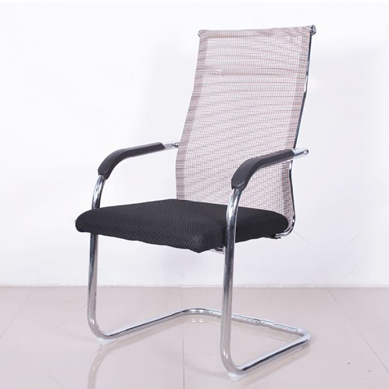 Modern Black Steel Desk Chair with Mid Back and High Back Home Office Chair