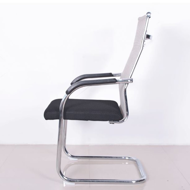 Modern Black Steel Desk Chair with Mid Back and High Back Home Office Chair