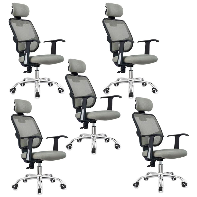 Modern Desk Chair with Mid Back and Headrest Home Office Chair