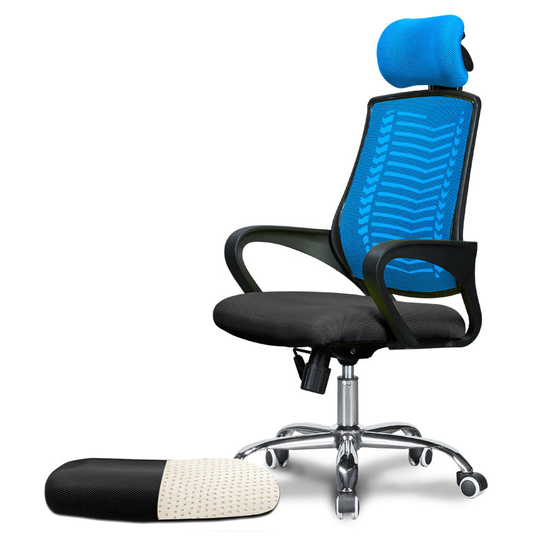 Ergonomic Mesh Desk Chair High Back Fixed Arms Chair for Home Office