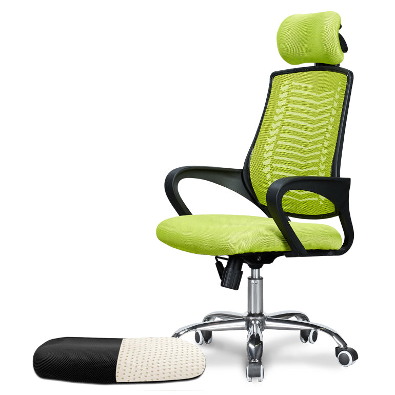 Ergonomic Mesh Desk Chair High Back Fixed Arms Chair for Home Office