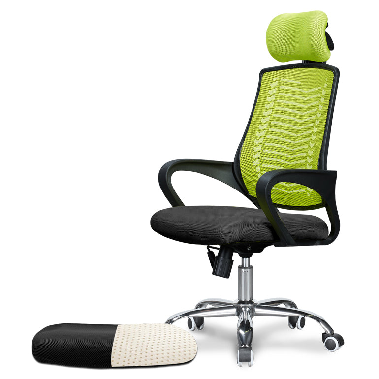 Ergonomic Mesh Desk Chair High Back Fixed Arms Chair for Home Office