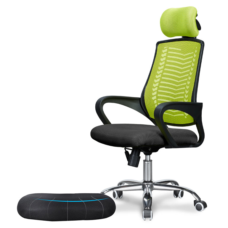 Ergonomic Mesh Desk Chair High Back Fixed Arms Chair for Home Office