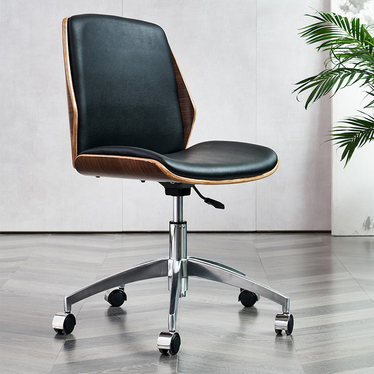 Conference Chair Modern Faux Leather Task Office Chair with Armless