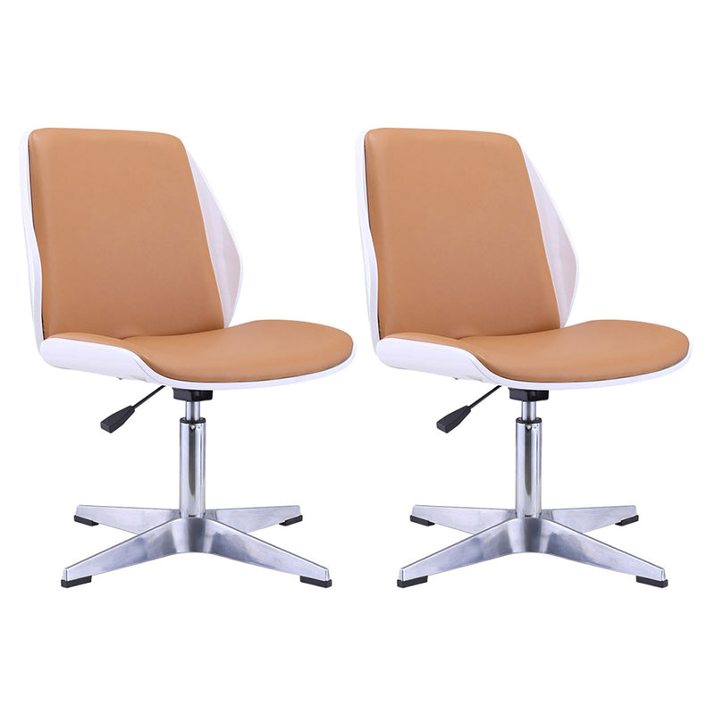 Conference Chair Modern Faux Leather Task Office Chair with Armless