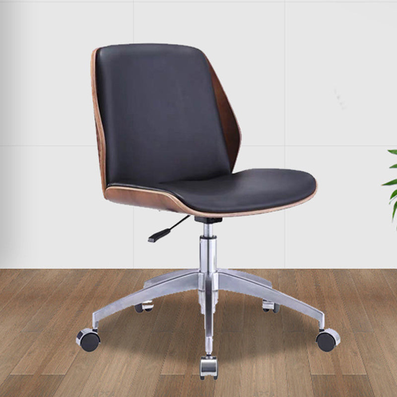 Conference Chair Modern Faux Leather Task Office Chair with Armless