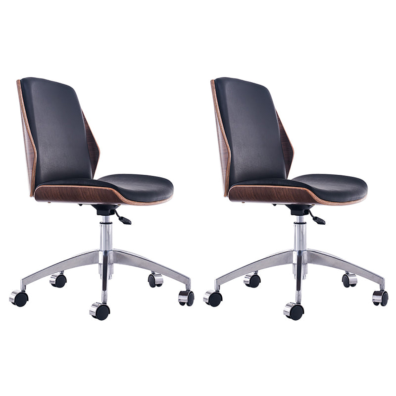 Conference Chair Modern Faux Leather Task Office Chair with Armless