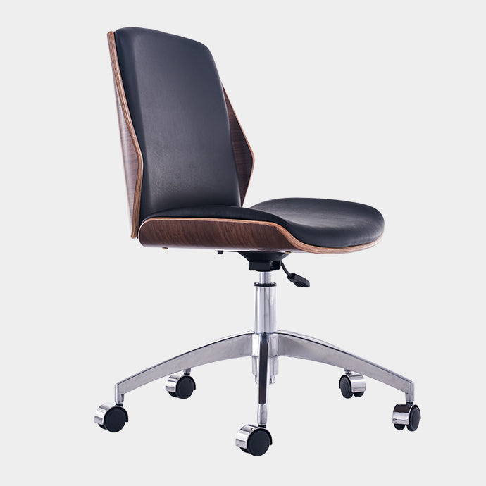 Conference Chair Modern Faux Leather Task Office Chair with Armless