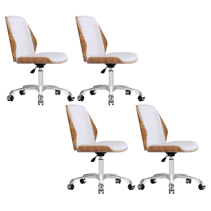 Conference Chair Modern Faux Leather Task Office Chair with Armless