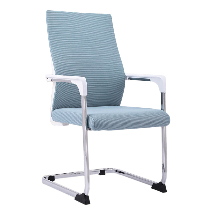 Modern Style Mesh Task Chair Middle Back Ergonomic No Wheels Office Chair