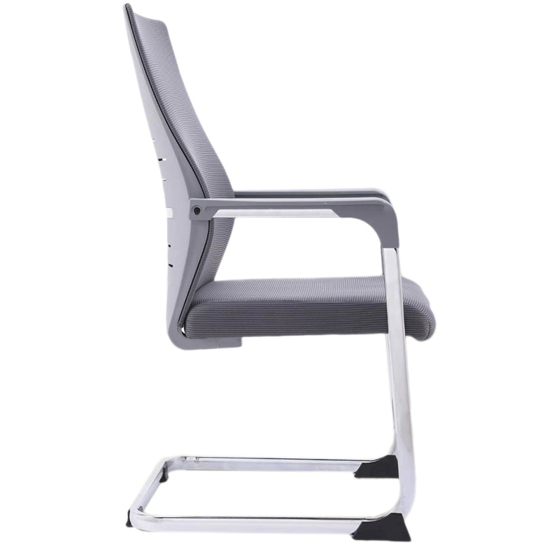 Modern Style Mesh Task Chair Middle Back Ergonomic No Wheels Office Chair