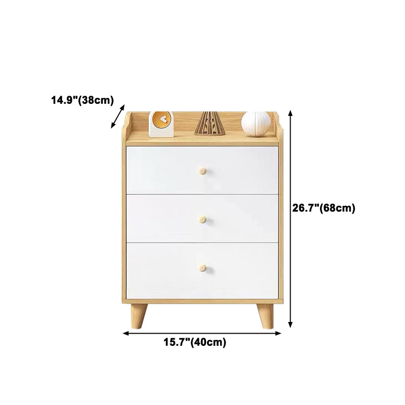 14.5 " D White Storage Chest Dresser Modern Style Storage Chest with Drawers and Doors