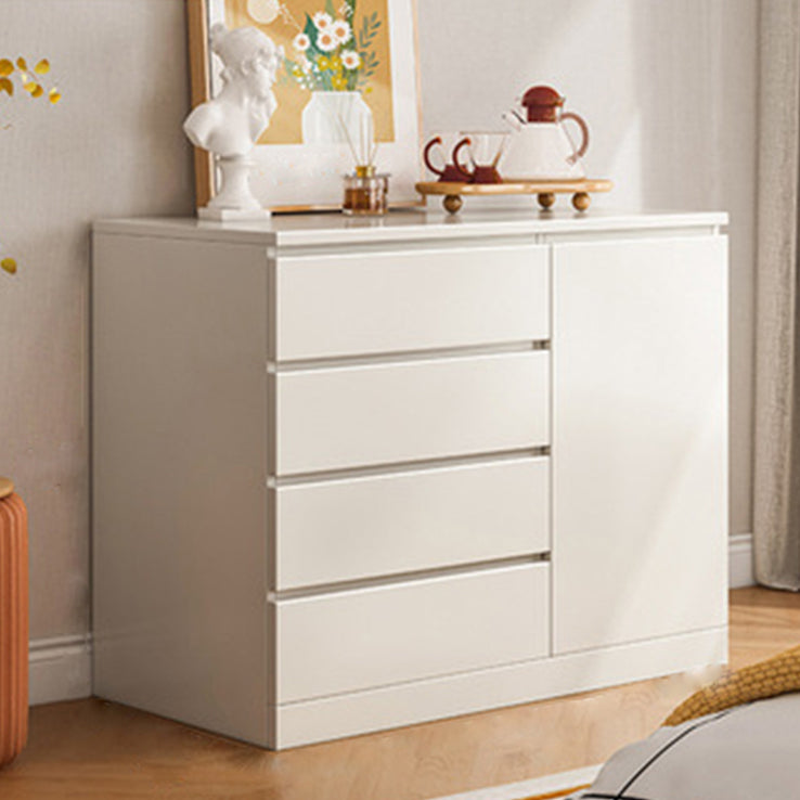 Modern Wooden Storage Chest Dresser Bedroom Storage Chest in White and Brown