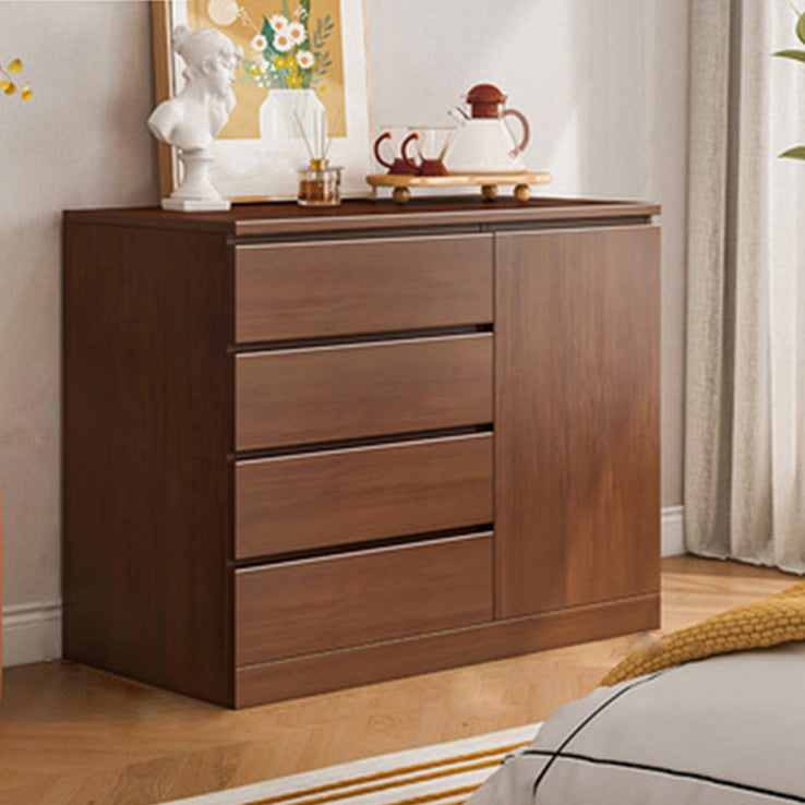 Modern Wooden Storage Chest Dresser Bedroom Storage Chest in White and Brown