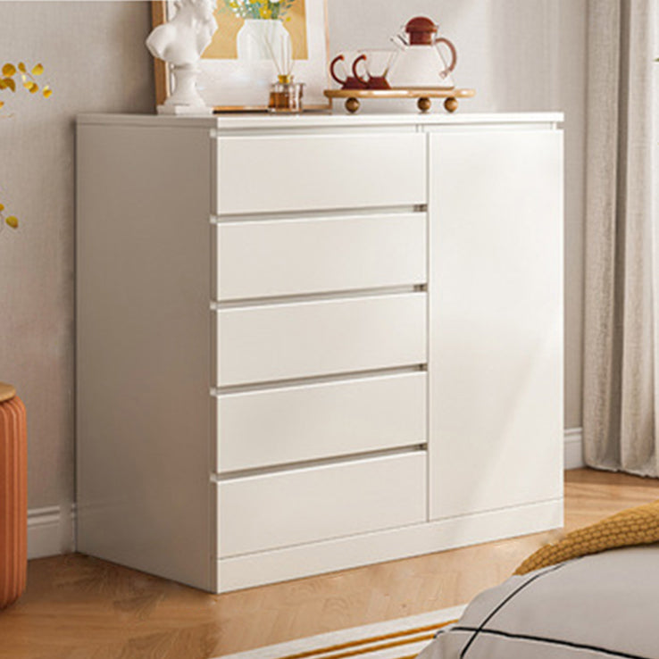 Modern Wooden Storage Chest Dresser Bedroom Storage Chest in White and Brown