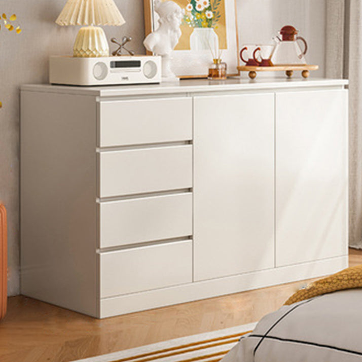 Modern Wooden Storage Chest Dresser Bedroom Storage Chest in White and Brown