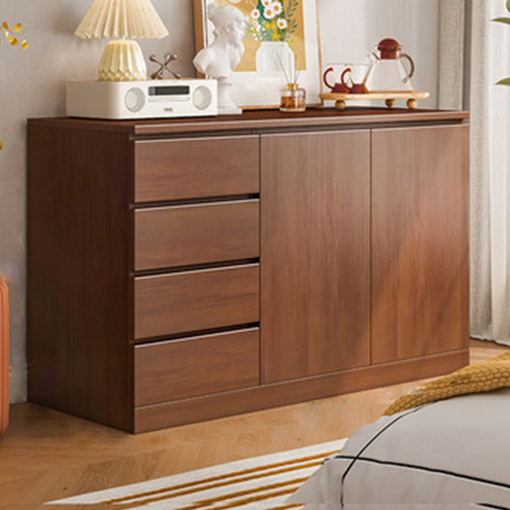 Modern Wooden Storage Chest Dresser Bedroom Storage Chest in White and Brown