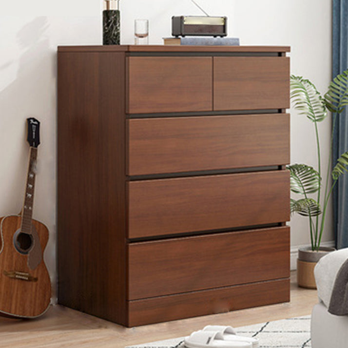 Modern Wooden Storage Chest Dresser Bedroom Storage Chest in White and Brown