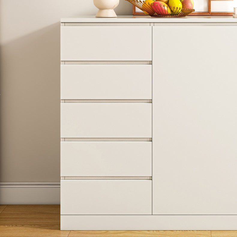 Modern Wooden Storage Chest Dresser Bedroom Storage Chest in White and Brown