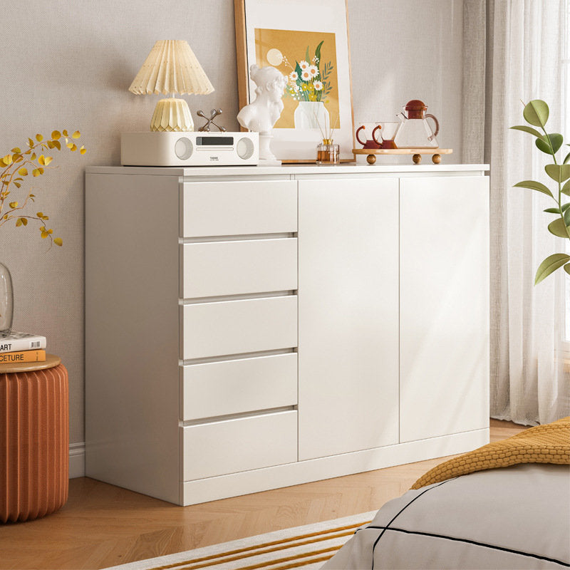 Modern Wooden Storage Chest Dresser Bedroom Storage Chest in White and Brown