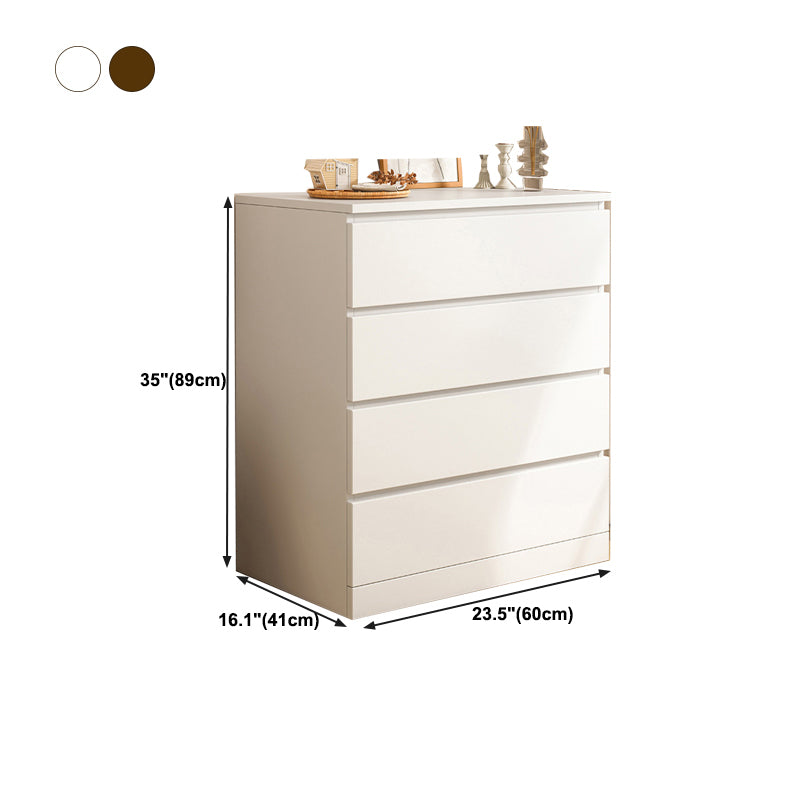 Modern Wooden Storage Chest Dresser Bedroom Storage Chest in White and Brown