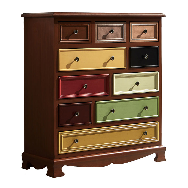 Retro Style Wooden Storage Chest Dresser Bedroom Storage Chest with Drawers