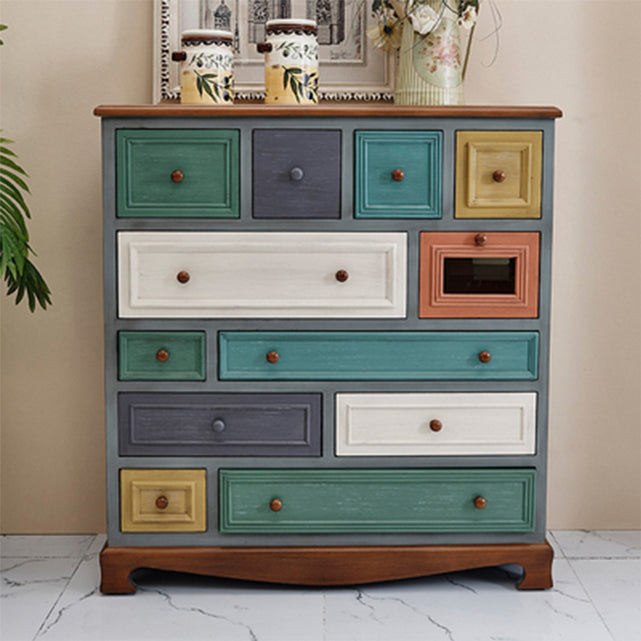 Retro Style Wooden Storage Chest Dresser Bedroom Storage Chest with Drawers