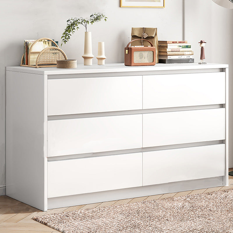 16" D Bedroom Wooden Storage Chest Dresser Modern Storage Chest in White and Brown