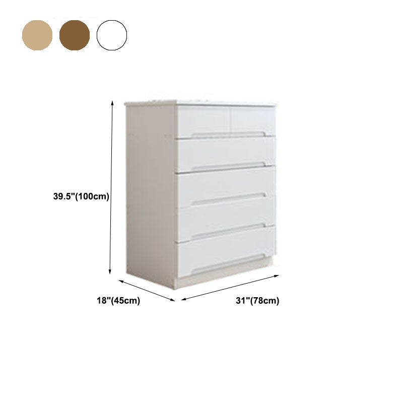 18" D Bedroom Wooden Storage Chest Dresser Modern Storage Chest for Bedside