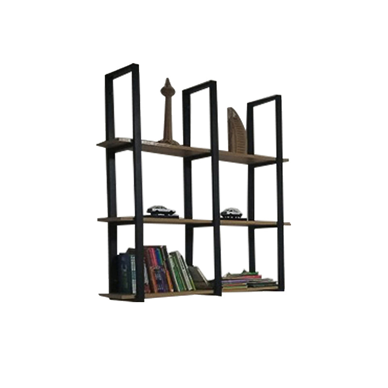 Industrial Style Wood Floating Bookshelf Wall Mounted Bookcase