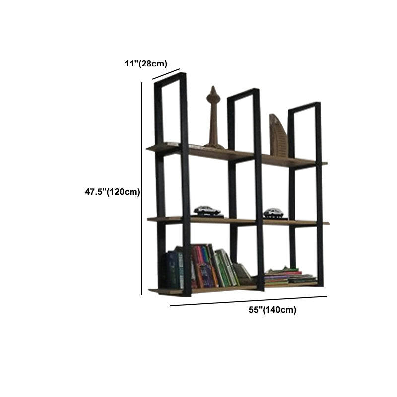 Industrial Style Wood Floating Bookshelf Wall Mounted Bookcase