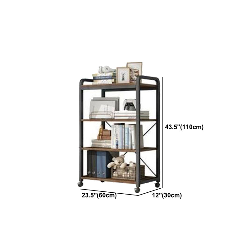 Modern Open Back Etagere Bookcase Steel Bookshelf for Home Office