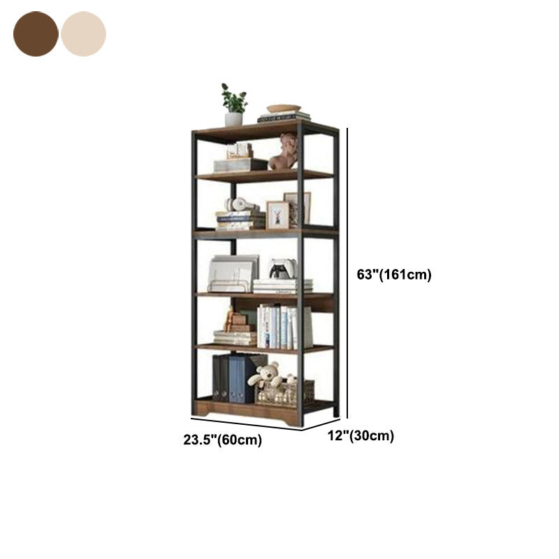 Modern Open Back Etagere Bookcase Steel Bookshelf for Home Office