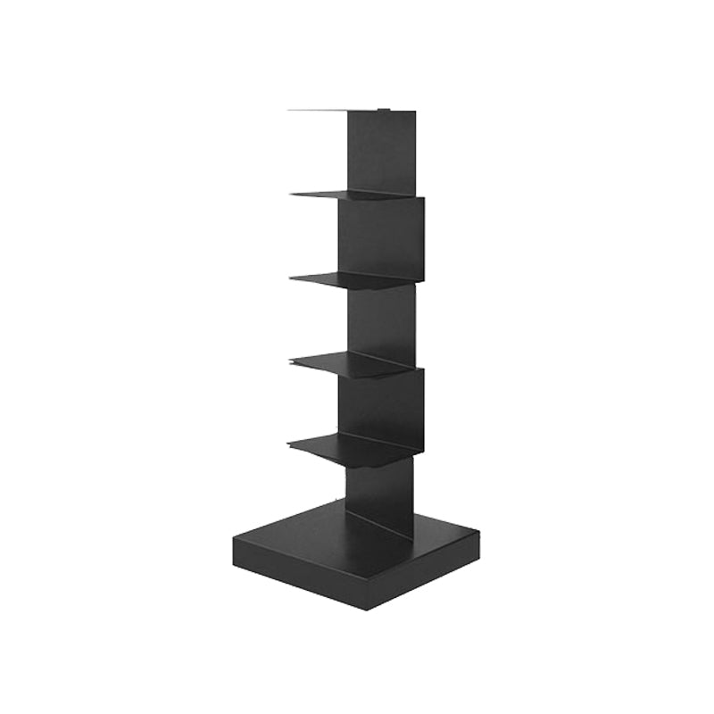 Modern Metal Bookcase, Closed Back Geometric Bookshelf for Any Room