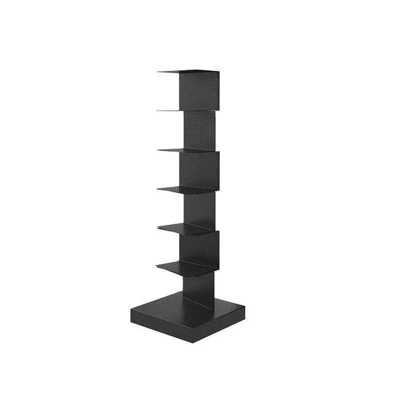 Modern Metal Bookcase, Closed Back Geometric Bookshelf for Any Room