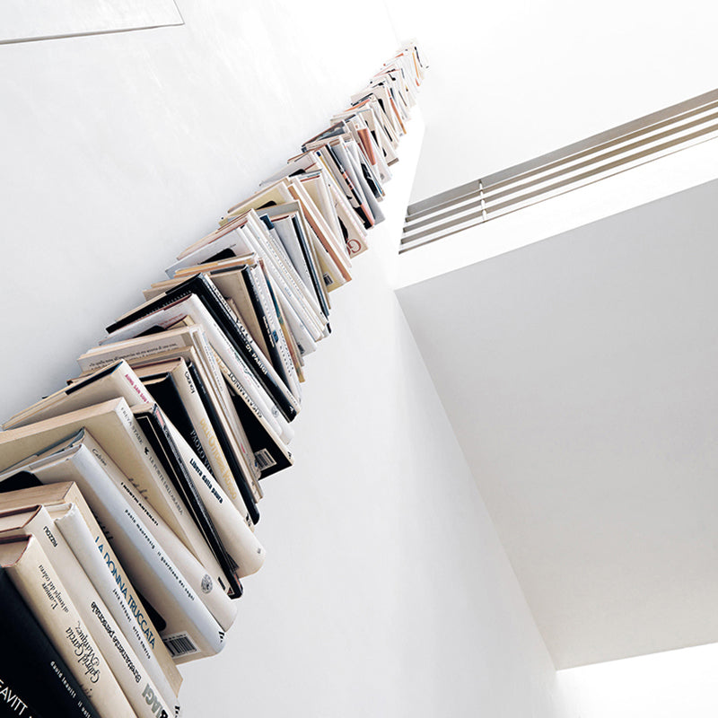 Modern Metal Bookcase, Closed Back Geometric Bookshelf for Any Room