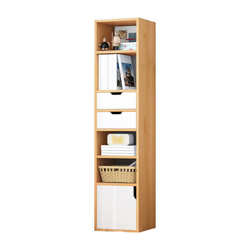 Wooden Bookcase Modern Minimalist Home Study Corner Rectangular Bookshelf