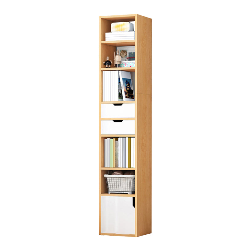 Wooden Bookcase Modern Minimalist Home Study Corner Rectangular Bookshelf