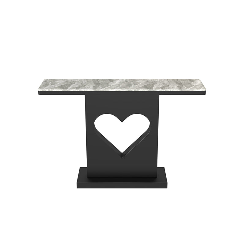 Glam Rectangle Iron Console Table Stain Resistant Pedestal Outdoor Console Table