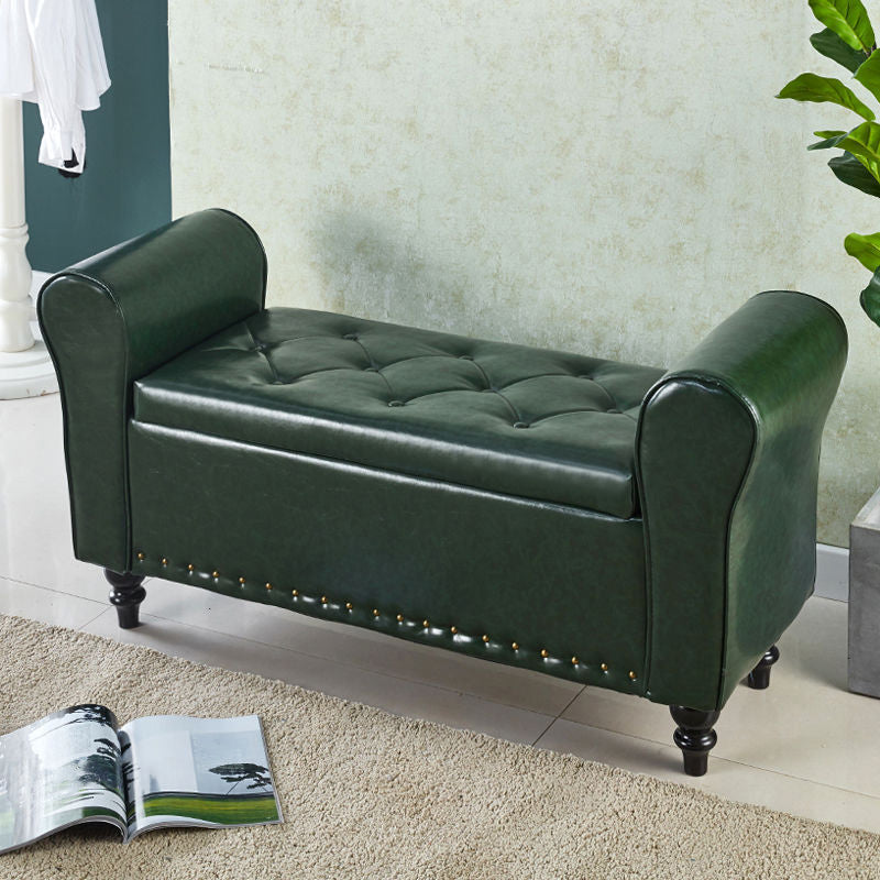 15.75 Inch Wide Bench Upholstered Modern Bench with Arms for Bedroom